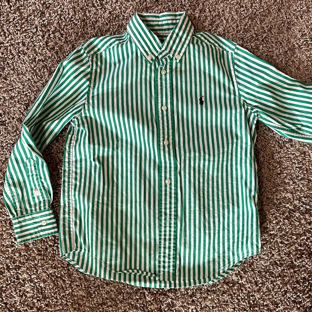 Ralph Lauren green stripe shirt